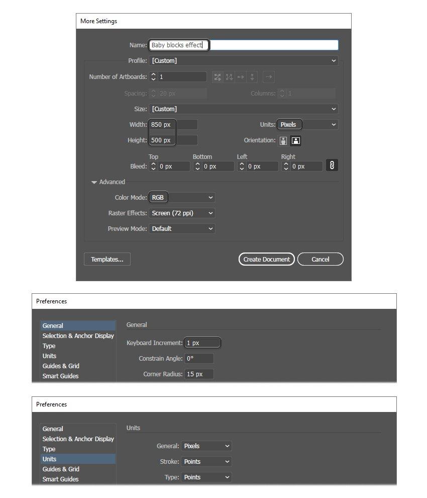 So erstellen Sie einen Baby-Block-Texteffekt in Illustrator