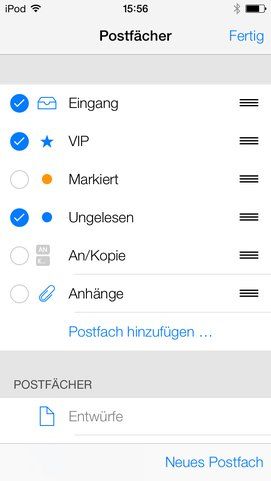 iOS 7 Mail: Intelligente Postfächer für ungelesene Mails und mehr