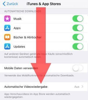iOS 11: Autoplay im App Store &amp; iTunes deaktivieren