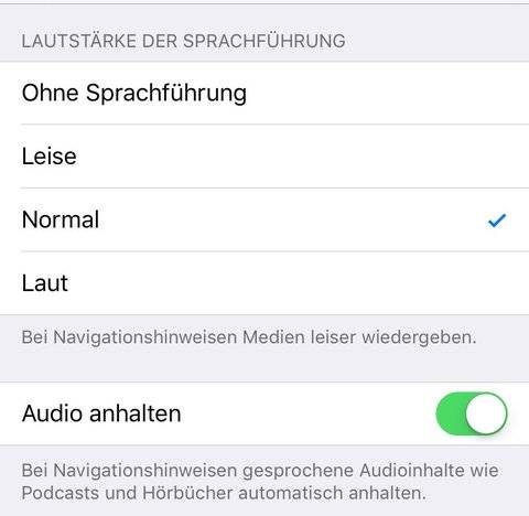 Minitipp: Lautstärke der iPhone-Navigation verändern
